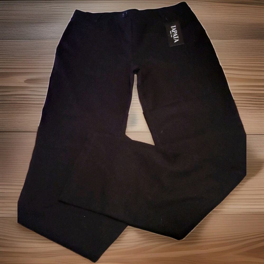 Tapata Women's Stretch Pull-On Straight Dress Pants Size XL Black NWT NEW